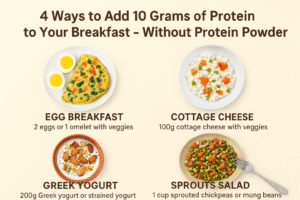 4 Ways to Add 10 Grams of Protein to Your Breakfast-Without Protein Powder | 4 तरीके जिनसे आप अपने नाश्ते में 10 ग्राम प्रोटीन जोड़ सकते हैं – बिना प्रोटीन पाउडर के