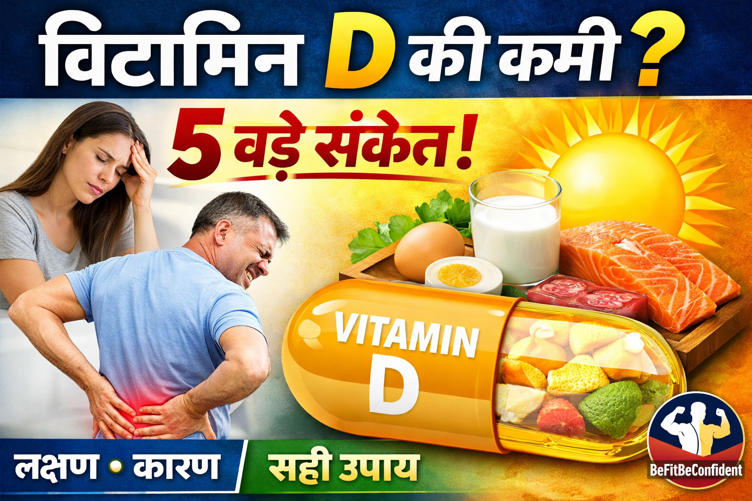 Vitamin D की कमी? ये 5 लक्षण नजरअंदाज मत करें | Hindi Health Video